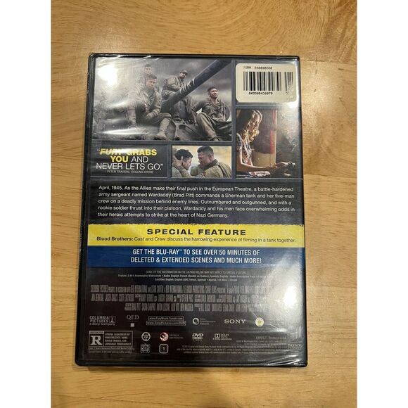 Fury (DVD,‎ 2014) Brand New - Picture 2 of 2